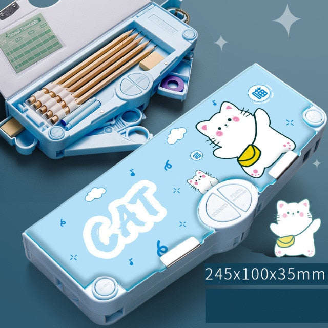 Stationery Kids Cartoon Pencil Storage Box - Image 11