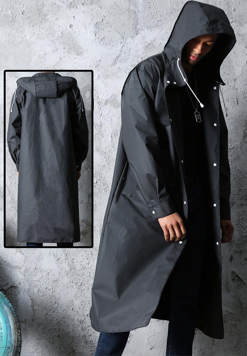 Hooded Elegant Thick Unisex Raincoat - Image 5