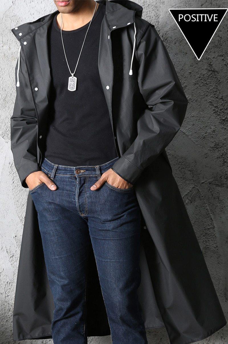 Hooded Elegant Thick Unisex Raincoat - Image 0