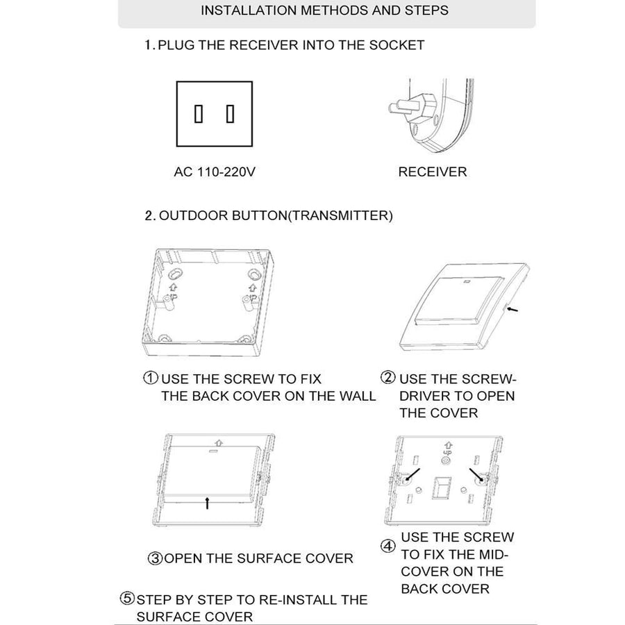 Waterproof Cordless Wireless Doorbell - Image 14