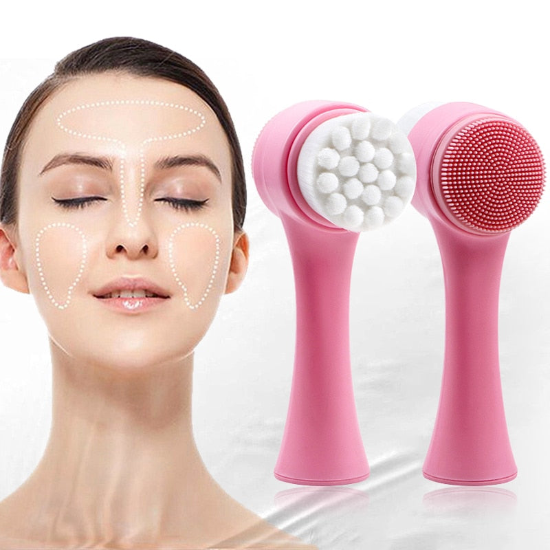 Double-Sided Face Cleaning Massager Brush - Image 1