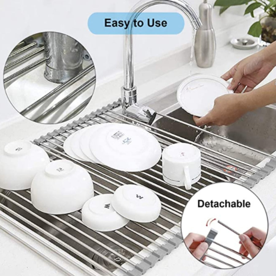Foldable Over Sink Dish Drying Rack - Image 1