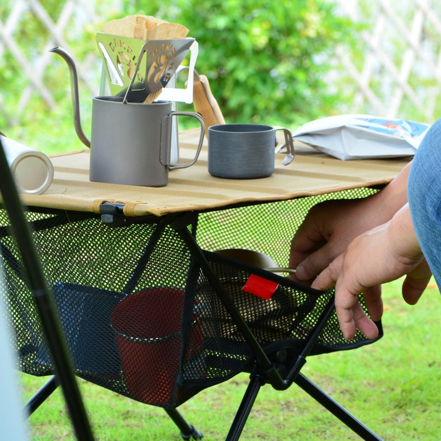 Portable Folding Table Storage Net Shelf - Image 1