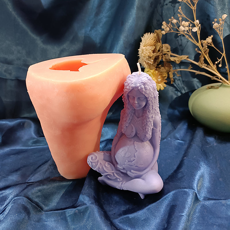Handmade Mother Earth Candle Mold - Image 4