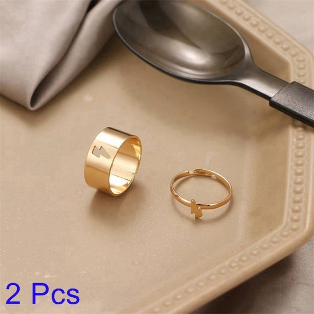 Creative Lovely Couples Matching Ring Set - Image 12