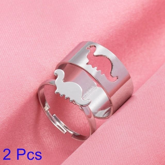 Creative Lovely Couples Matching Ring Set - Image 15