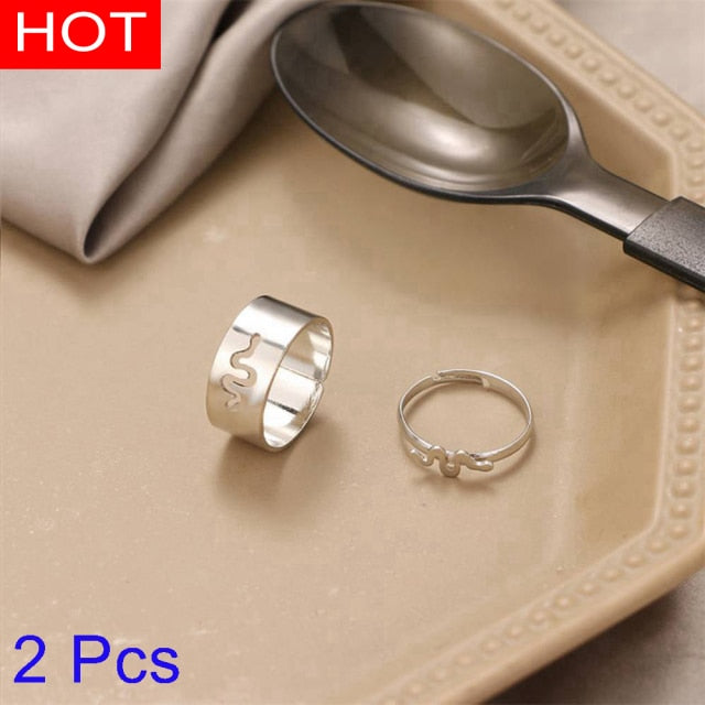 Creative Lovely Couples Matching Ring Set - Image 18