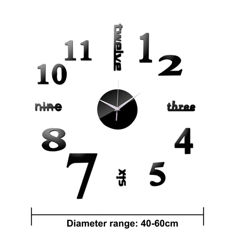 3D DIY Sticker Wall Clock - Image 1