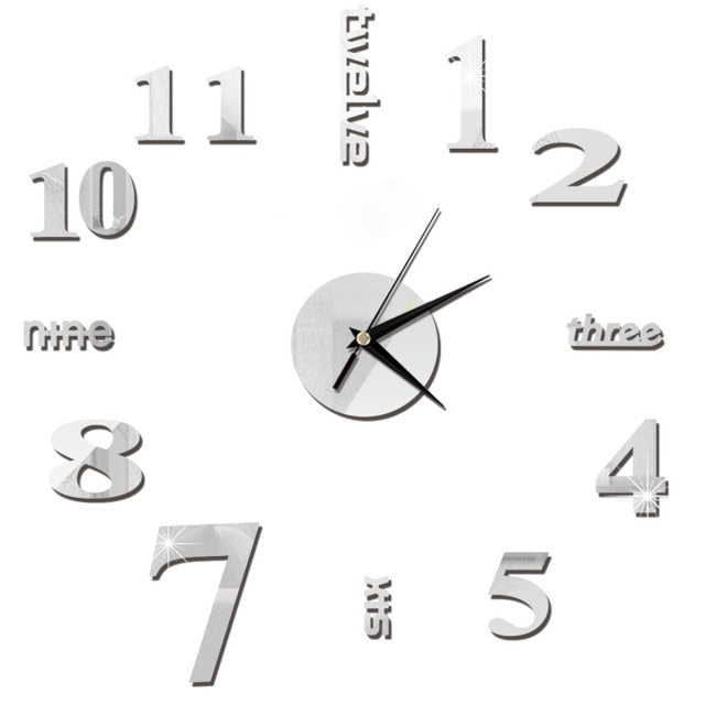 3D DIY Sticker Wall Clock - Image 3
