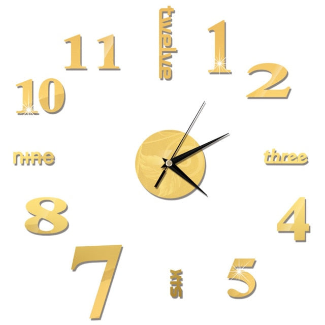 3D DIY Sticker Wall Clock - Image 2