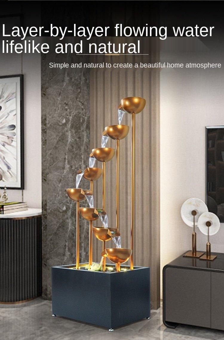 Elegant Large Minimalist Water Floor Fountain - Image 1
