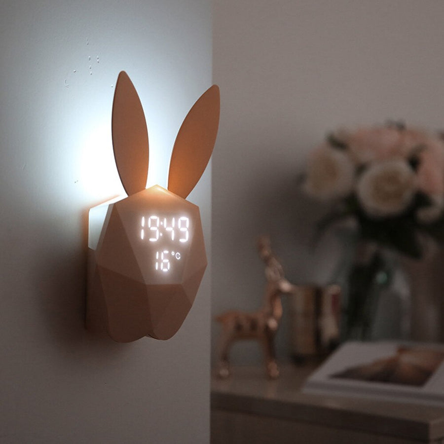 Cute Rabbit USB Alarm Clock Led Light - Image 1