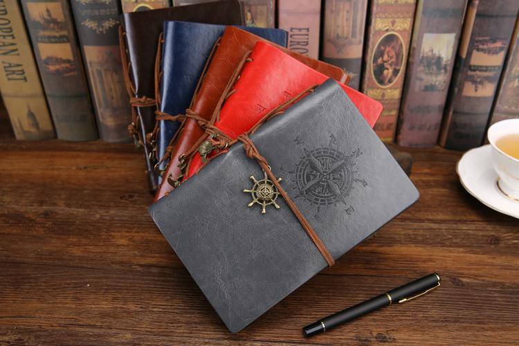 Retro PU Leather Pirate Spiral Notebook - Image 11