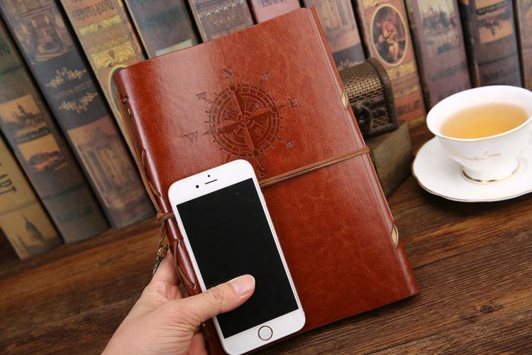 Retro PU Leather Pirate Spiral Notebook - Image 8