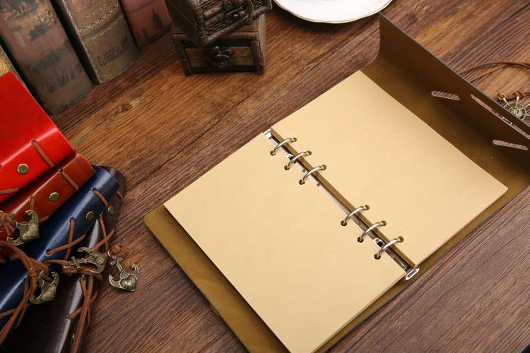 Retro PU Leather Pirate Spiral Notebook - Image 6