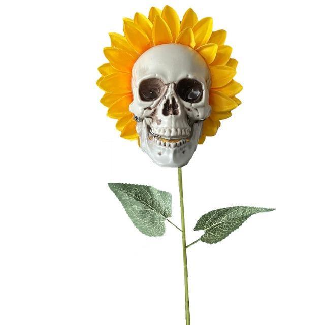 Halloween Scary Sunflower Skull - Image 6