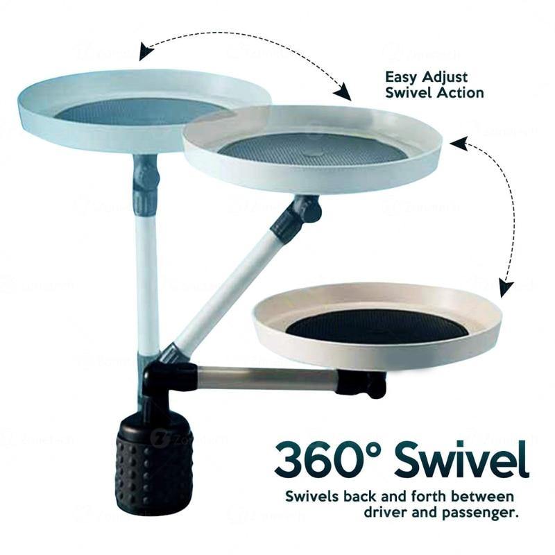 Multifunctional Adjustable Rotating Car Food Tray - Image 2