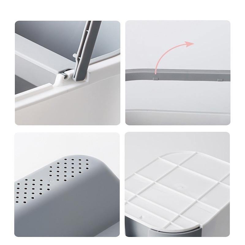 Wet-Dry Double Separator Kitchen Trash Bin - Image 3