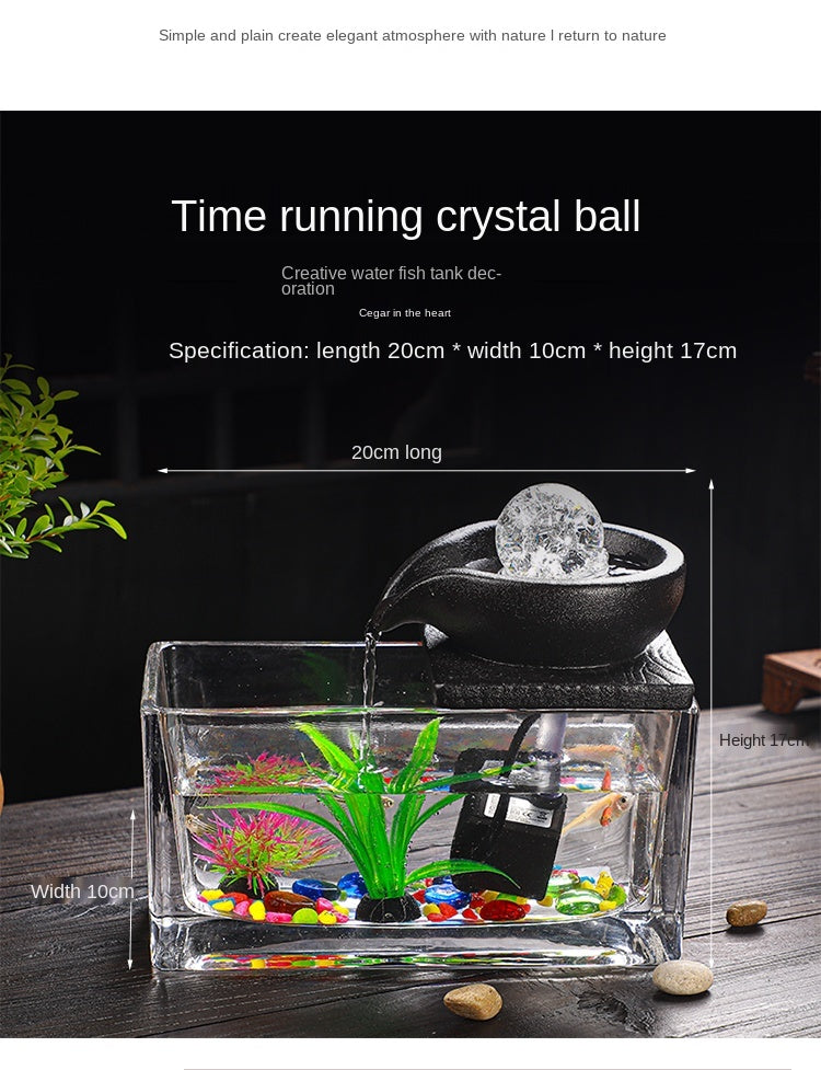 Creative Teapot Flowing Water Fish Tank - Image 2