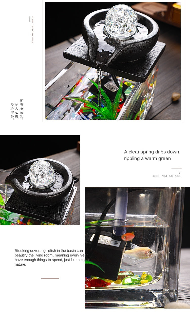 Creative Teapot Flowing Water Fish Tank - Image 4