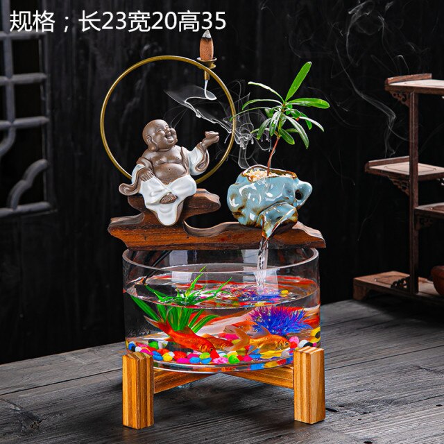 Creative Teapot Flowing Water Fish Tank - Image 3