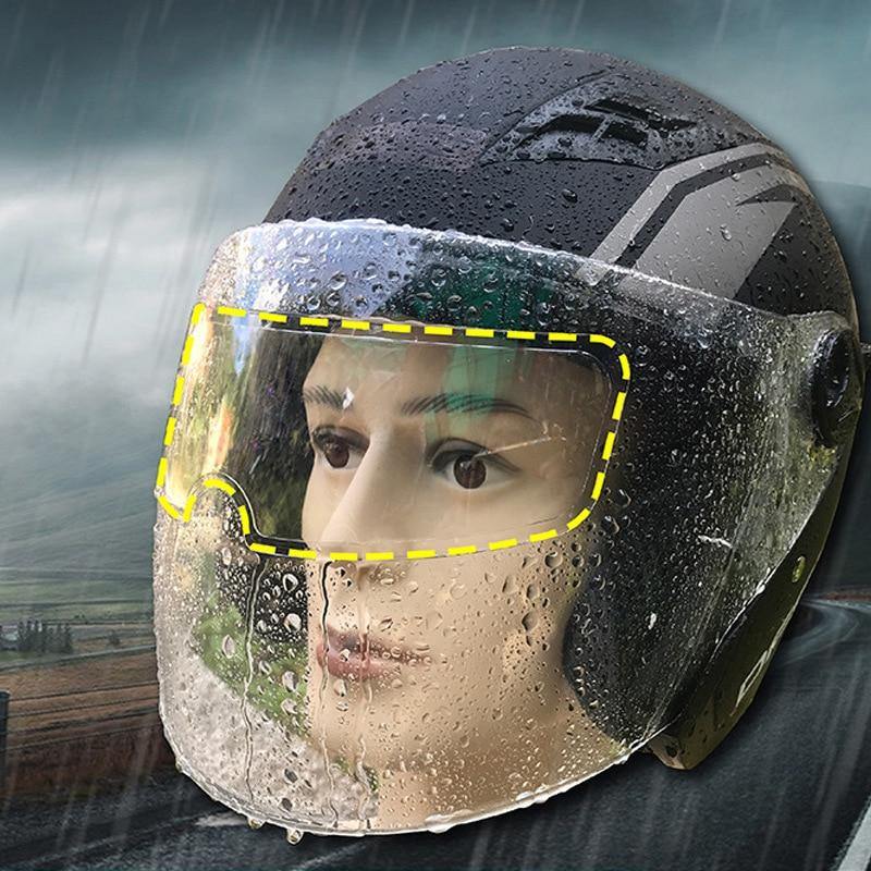 Universal Rainproof Anti-Fog Motorcycle Helmet Screen - Image 3