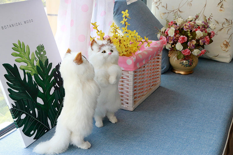 Cute Plush Cat Home Desk Figurine Decor - Image 4