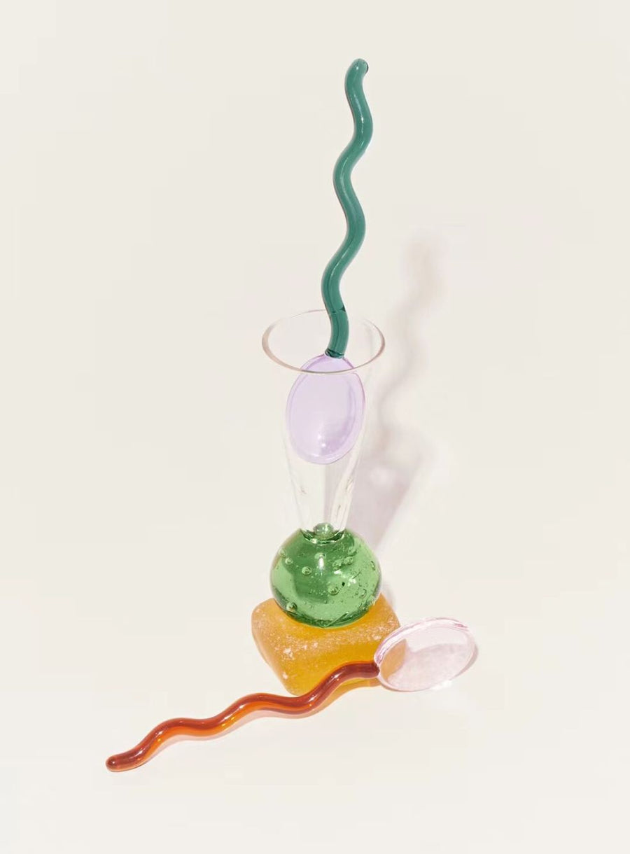 Fun Wavy Glass Dessert Spoons - Image 4