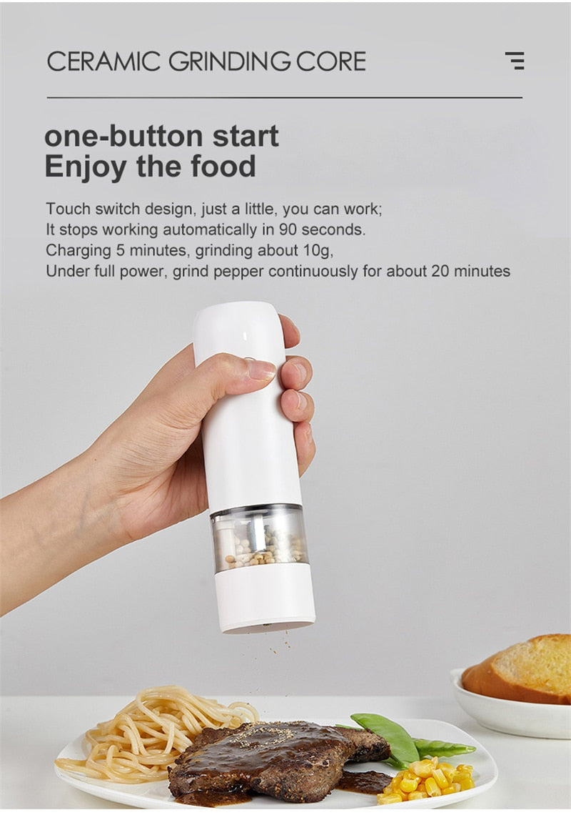 Rechargeable Automatic Salt Pepper Grinder - Image 12