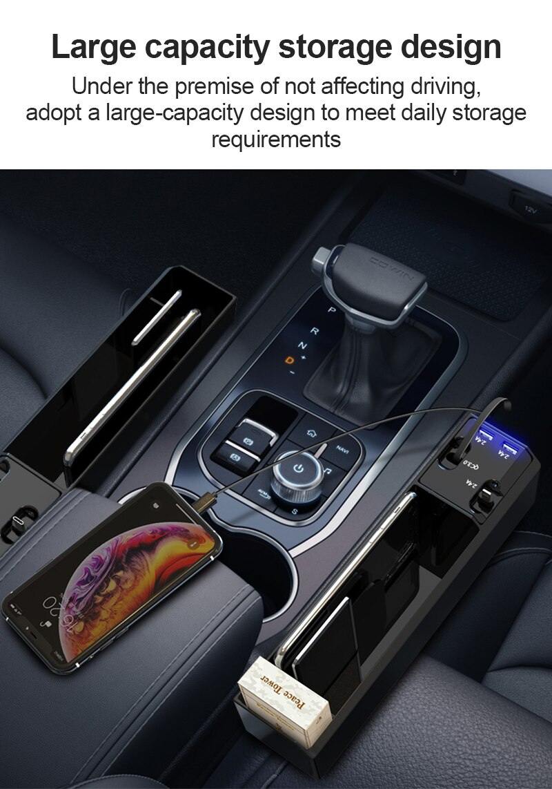 Universal Car Seat USB Charger Gap Organizer - Image 5