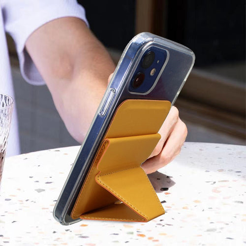 Leather Magnetic Card Holder Wallet Stand - Image 0