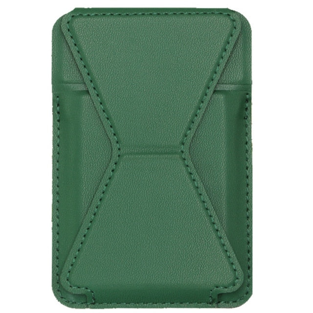 Leather Magnetic Card Holder Wallet Stand - Image 6