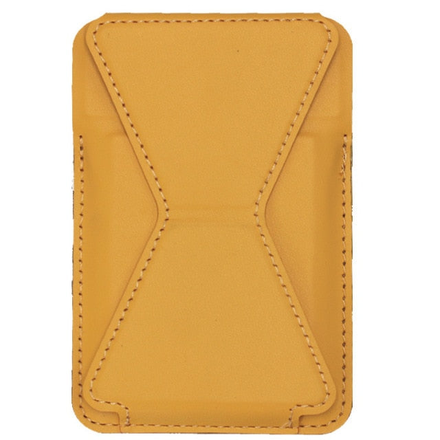 Leather Magnetic Card Holder Wallet Stand - Image 5