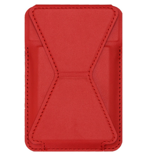 Leather Magnetic Card Holder Wallet Stand - Image 9