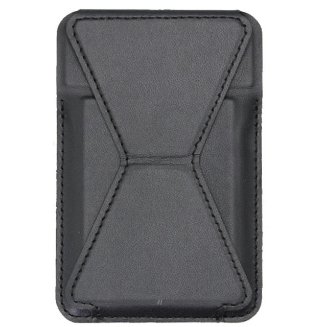 Leather Magnetic Card Holder Wallet Stand - Image 4