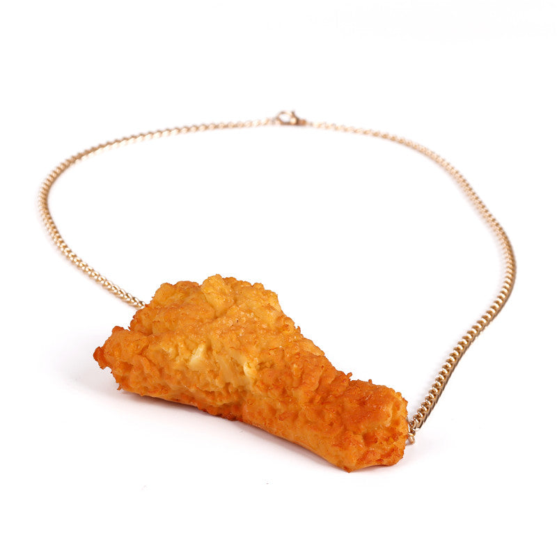 Fried Chicken Nugget Funny Resin Necklace - Image 3