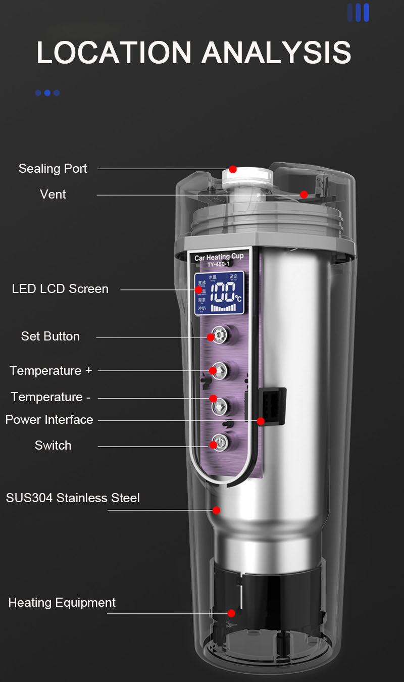 Smart Heating Digital Car Thermos - Image 2