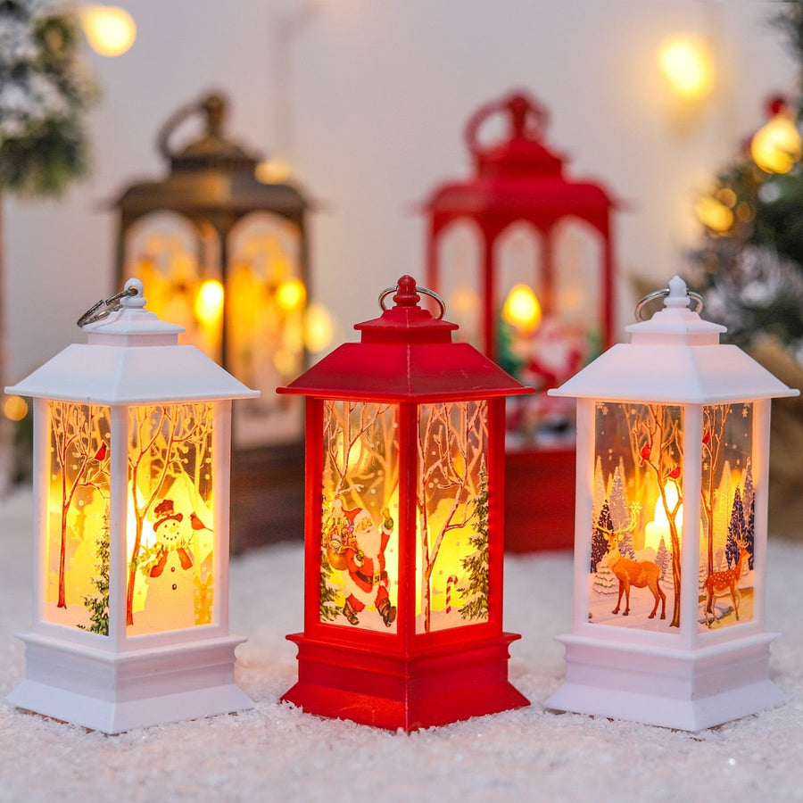 Holiday Christmas Noel Snowman Lantern - Image 0