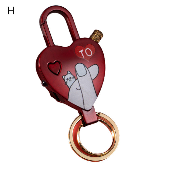 Stylish Heart Permanent Keychain Match Lighter - Image 9