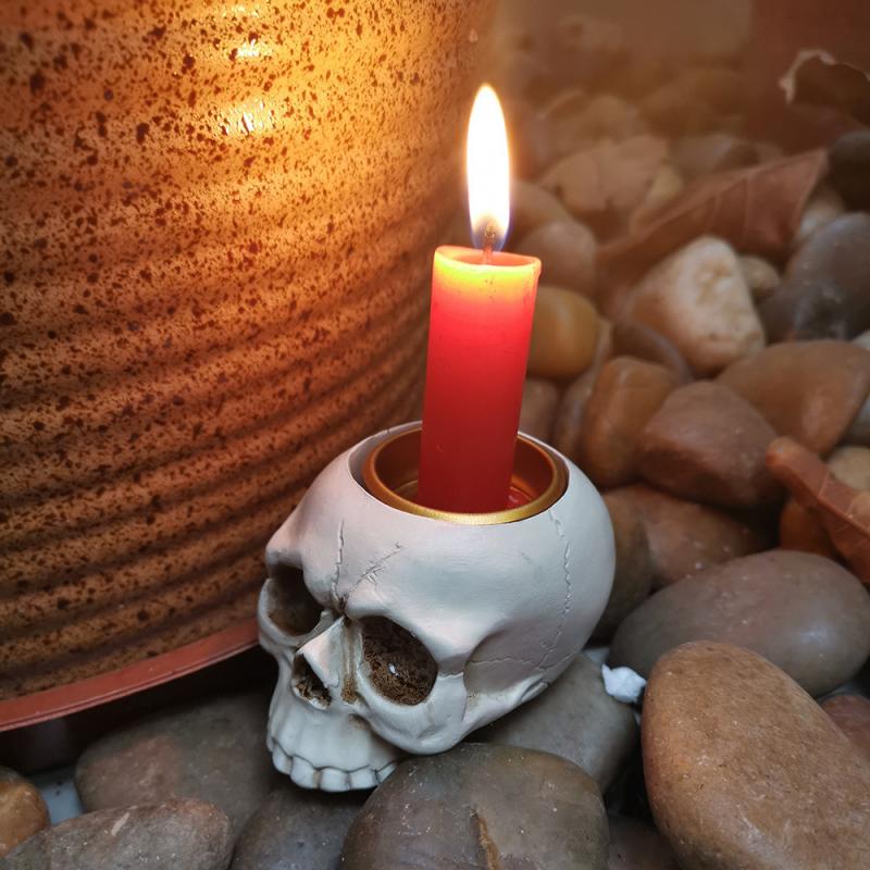 Mini Skull Head Candle Holder Mold - Image 0