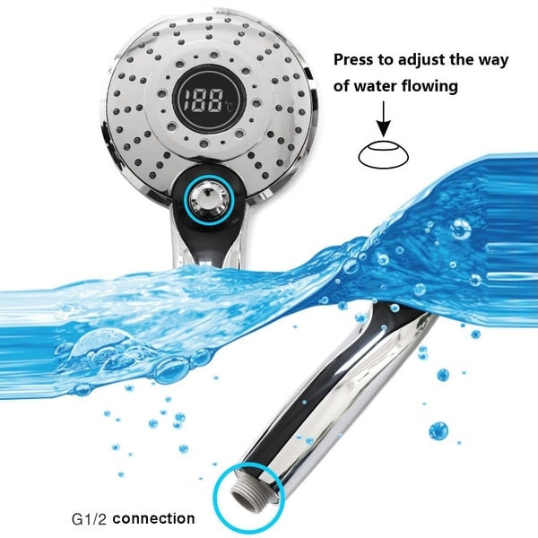 Digital Temperature Sensor LED Shower Head - Image 4