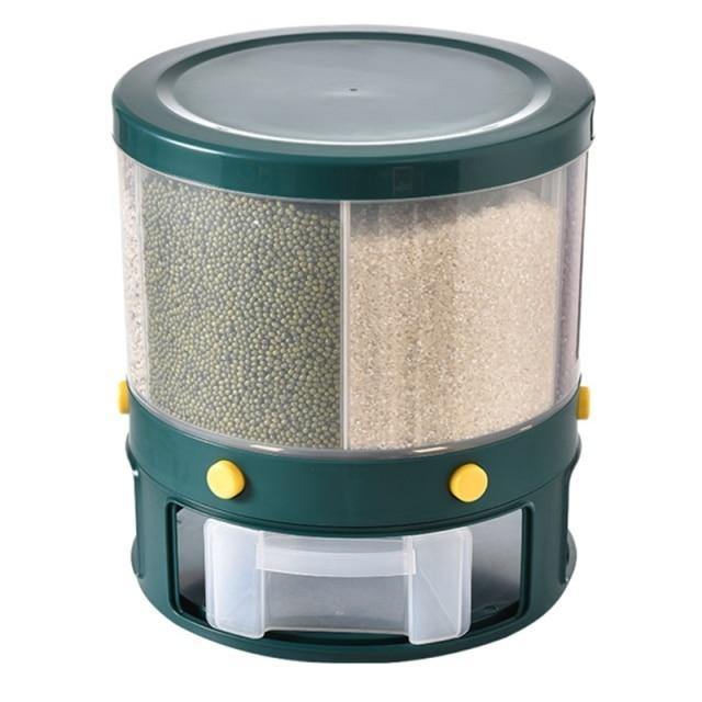 6 Grid Rotating Rice Storage Box Dispenser - Image 7