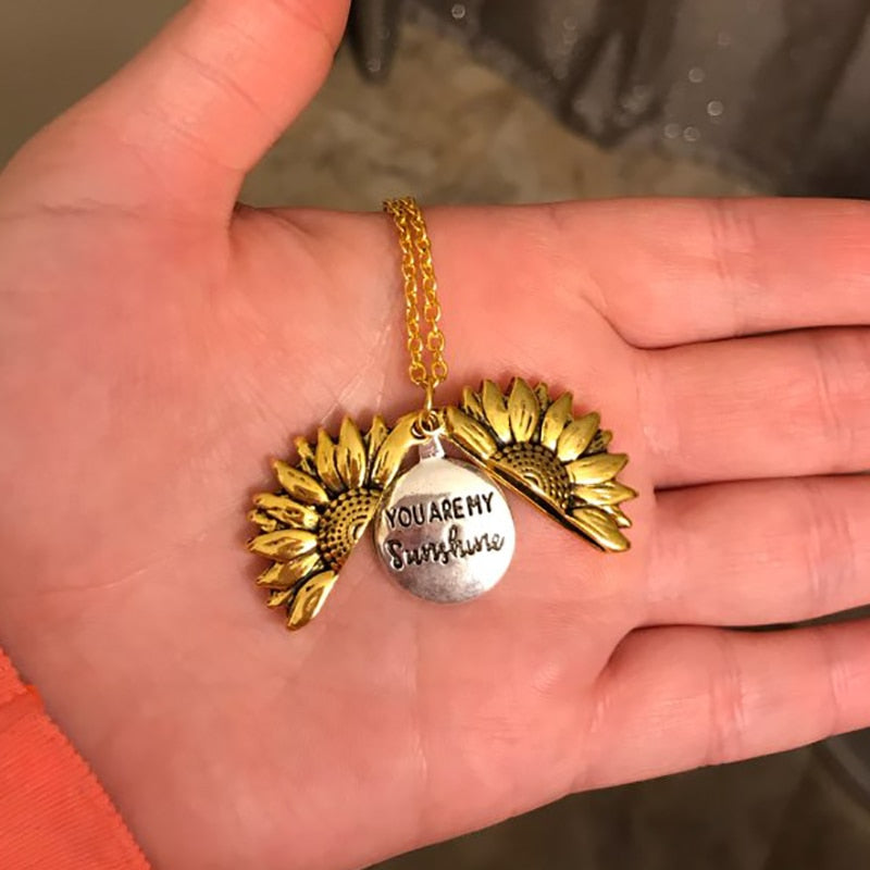 You Are My Sunshine Sunflower Creative Necklace - Image 6