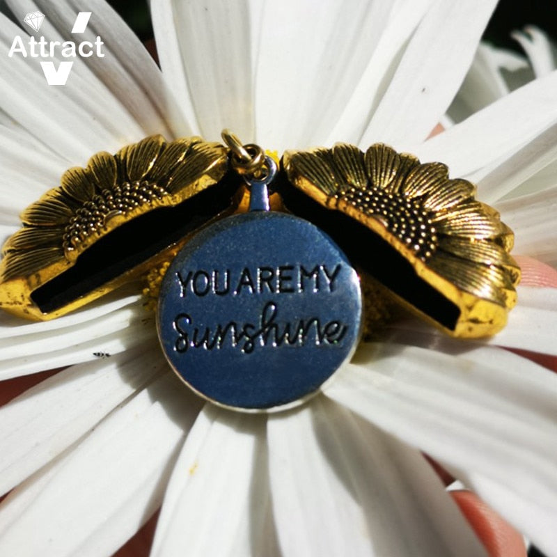 You Are My Sunshine Sunflower Creative Necklace - Image 4