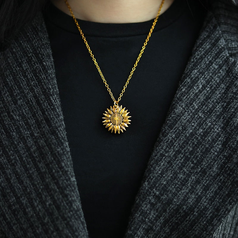 You Are My Sunshine Sunflower Creative Necklace - Image 5