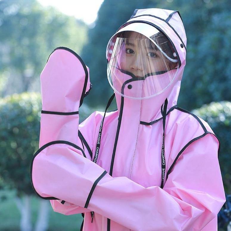 Hooded Windproof Bike Raincoat - Image 3