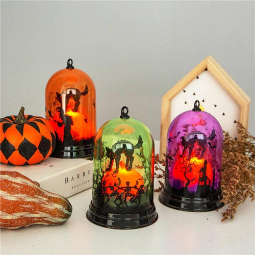 Halloween Scene Witch Night Lamp Decoration - Image 0