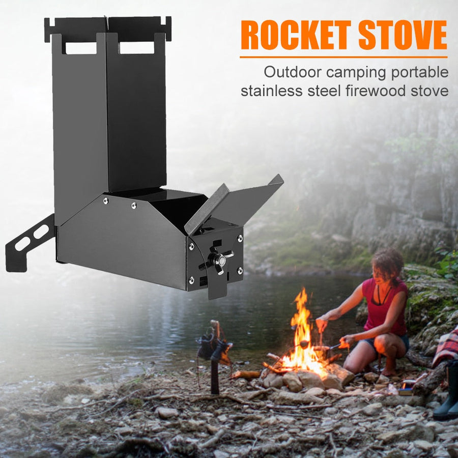 Mini Camping Outdoor Rocket Stove - Image 2