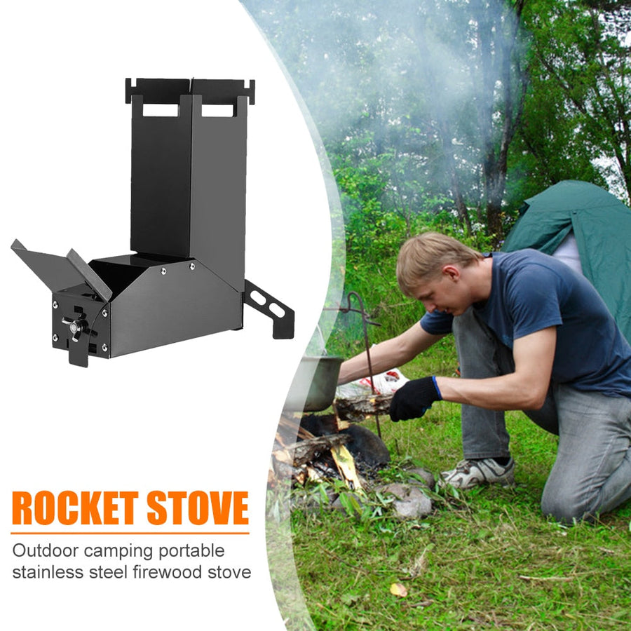 Mini Camping Outdoor Rocket Stove - Image 4