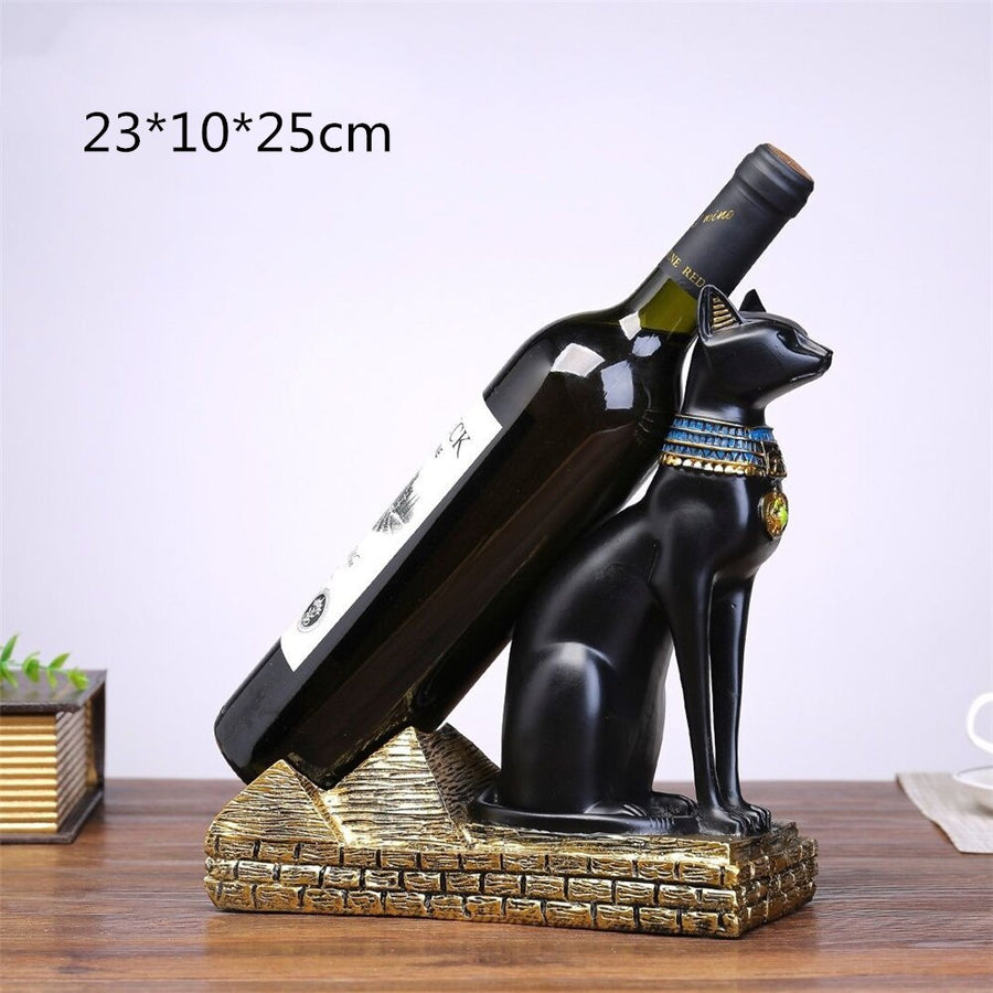 Egyptian Style Animal Wine Bottle Holder - Image 1